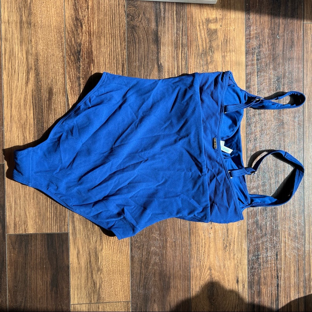 Sea Level Riviera Ribbed Navy One Piece NWOT - Picture 6 of 8
